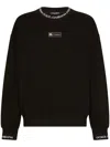 Dolce & Gabbana Logo-print Cotton-blend Sweatshirt In Black