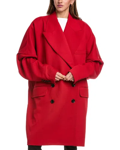 Dolce & Gabbana Oversized Wool-blend Blazer Coat In Red