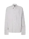 DOLCE & GABBANA OXFORD SHIRT WITH STRIPED PRINT