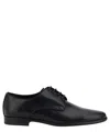 Dolce & Gabbana Black Leather Raffaello Lace-up Shoes In Black