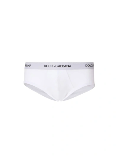 Dolce & Gabbana Pack Containing Two Brando Briefs Of The Same Color In White