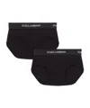 Dolce & Gabbana Pack Of 2 Logo-waistband Boxer Shorts In Black