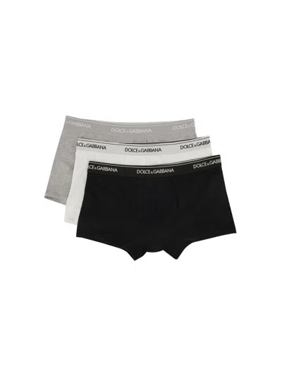 Dolce & Gabbana Pack Of Three Boxers In Multi