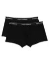 Dolce & Gabbana Set Of 2 Logo Cotton Boxer Briefs In Black