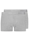 Dolce & Gabbana Pack Of 2 Stretch Jersey Midi Briefs In Grey