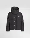 Dolce & Gabbana Men Nylon Short Down Jacket In Gray