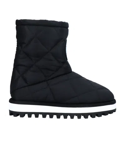 Dolce & Gabbana Padded Ankle Boots In Blue