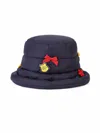 Dolce & Gabbana Padded Button-detail Hat In Blue