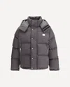 Dolce & Gabbana Padded High Collar Hooded Jacket With Zip Pockets In Gray