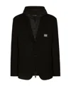 Dolce & Gabbana Padded Hooded Gilet In Black