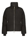 Dolce & Gabbana High-neck Zip-up Down Jacket In Black