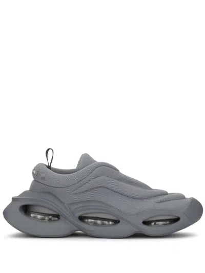 Dolce & Gabbana Padded Lace-up Sneakers In Grey