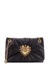 DOLCE & GABBANA PADDED LEATHER SHOULDER BAG WITH JEWEL DETAIL