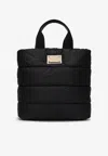 Dolce & Gabbana Padded Nylon Shopper In Black