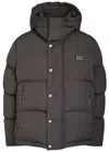 Dolce & Gabbana Men Nylon Hooded Down Jacket In Gray