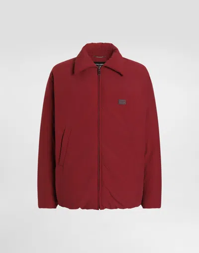 Dolce & Gabbana Padded Technical Fabric Jacket With Tag In Bordeaux