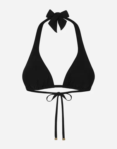 DOLCE & GABBANA PADDED TRIANGLE BIKINI TOP