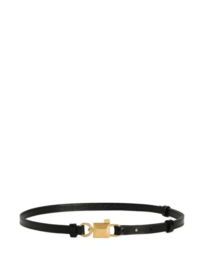 Dolce & Gabbana Padlock Detail Belt In Black