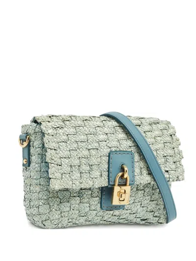 Pre-owned Dolce & Gabbana Padlock-detail Shoulder Bag In Blue