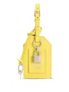 Dolce & Gabbana Padlock Leather Keychain In Yellow