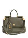 Dolce & Gabbana Women My Sicily Leather Crossbody Bag In Green