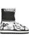 Dolce & Gabbana Paint Splatter-print Padded Boots In White