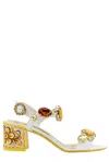 DOLCE & GABBANA DOLCE & GABBANA PAINTED HEEL EMBELLISHED SANDALS