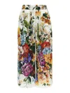 Dolce & Gabbana Flower Bouquet-print Poplin Trousers In Multi