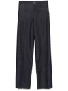 Dolce & Gabbana Wide-leg Denim Trousers Featuring Pockets In Black