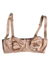 Dolce & Gabbana Pale Pink Underwired Balconette Bra Underwear In Brown