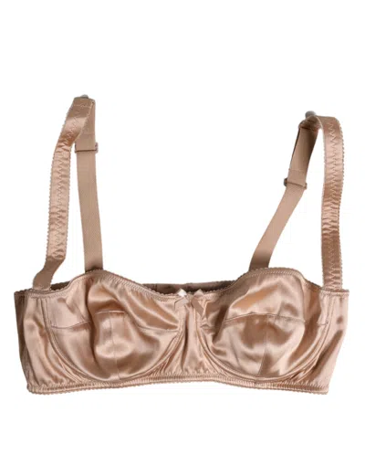 Dolce & Gabbana Pale Pink Underwired Balconette Bra Underwear In Red