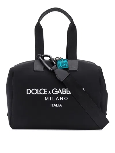 Dolce & Gabbana Palermo Neoprene Bag In Black