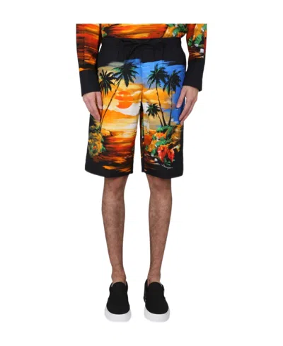 DOLCE & GABBANA DOLCE  GABBANA HAWAII PRINTED BERMUDA SHORTS