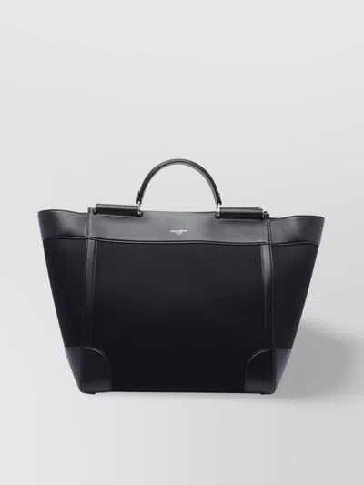 Dolce & Gabbana Panama Bag With 2 Handles And Removable Strap In Black