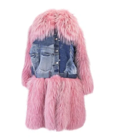 Dolce & Gabbana Dolce  Gabbana Panelled Coat In Pink