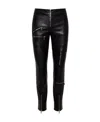 Dolce & Gabbana Panelled Faux-leather Leggings In Black