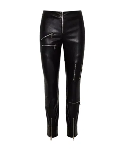 Dolce & Gabbana Panelled Faux-leather Leggings In Black