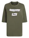 Dolce & Gabbana Panelled Graphic-print T-shirt In Green