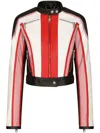Dolce & Gabbana Panelled Leather Jacket In White