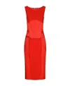 Dolce & Gabbana Panelled Sleeveless Midi Dress In Red