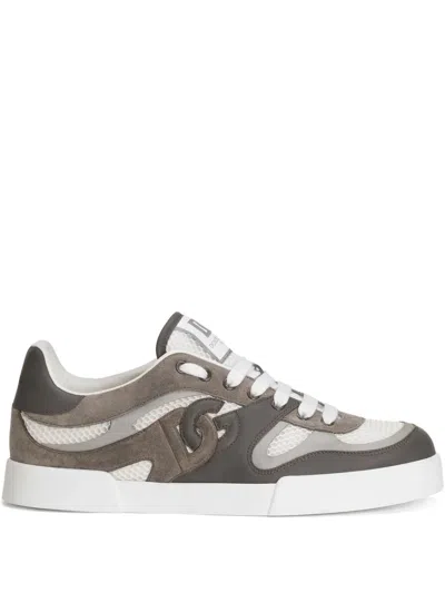 Dolce & Gabbana Panelled Sneakers In Grey