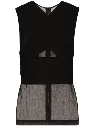 Dolce & Gabbana Panelled Tank Top In Black