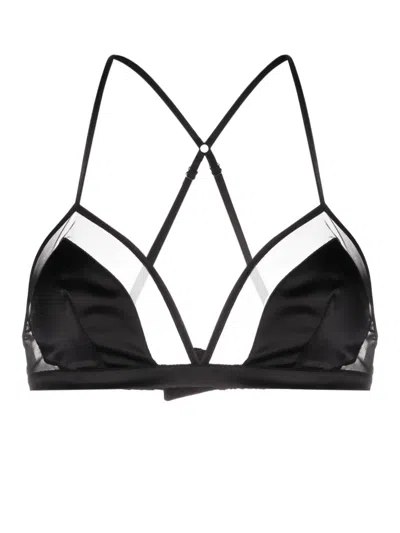 Dolce & Gabbana Silk No Wire Bra In Black