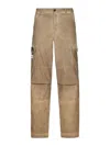 Dolce & Gabbana Cotton Cargo Trousers In Beige