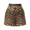 Dolce & Gabbana Leopard Cotton Shorts Dolce E Gabbana In Brown
