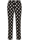Dolce & Gabbana Polka Dot Casual Pants In Hnzsw Nero Bianco