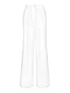 Dolce & Gabbana Lace Flower Bell Bottoms In White