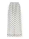 Dolce & Gabbana Silk Polka Dot Print Pajama In White
