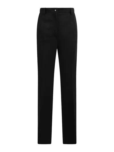 Dolce & Gabbana High-waisted Flared Trousers In Black