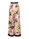 Dolce & Gabbana Peonie And Rose Print Pants In Color Carne Y Neutral